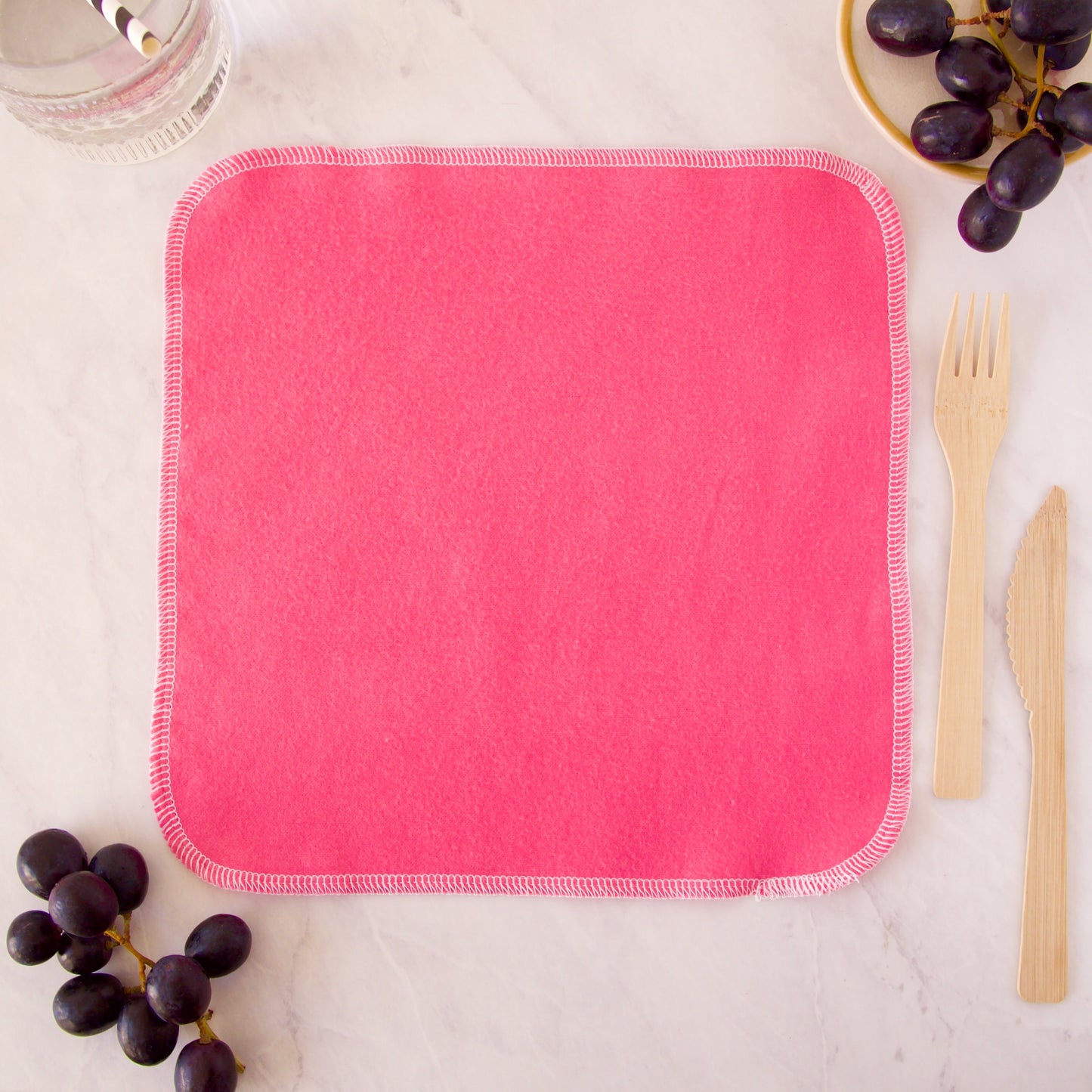 Rosa Pink Reusable Napkins- Set of 6