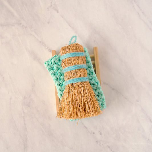 Zero Waste Scrub Set in Aqua