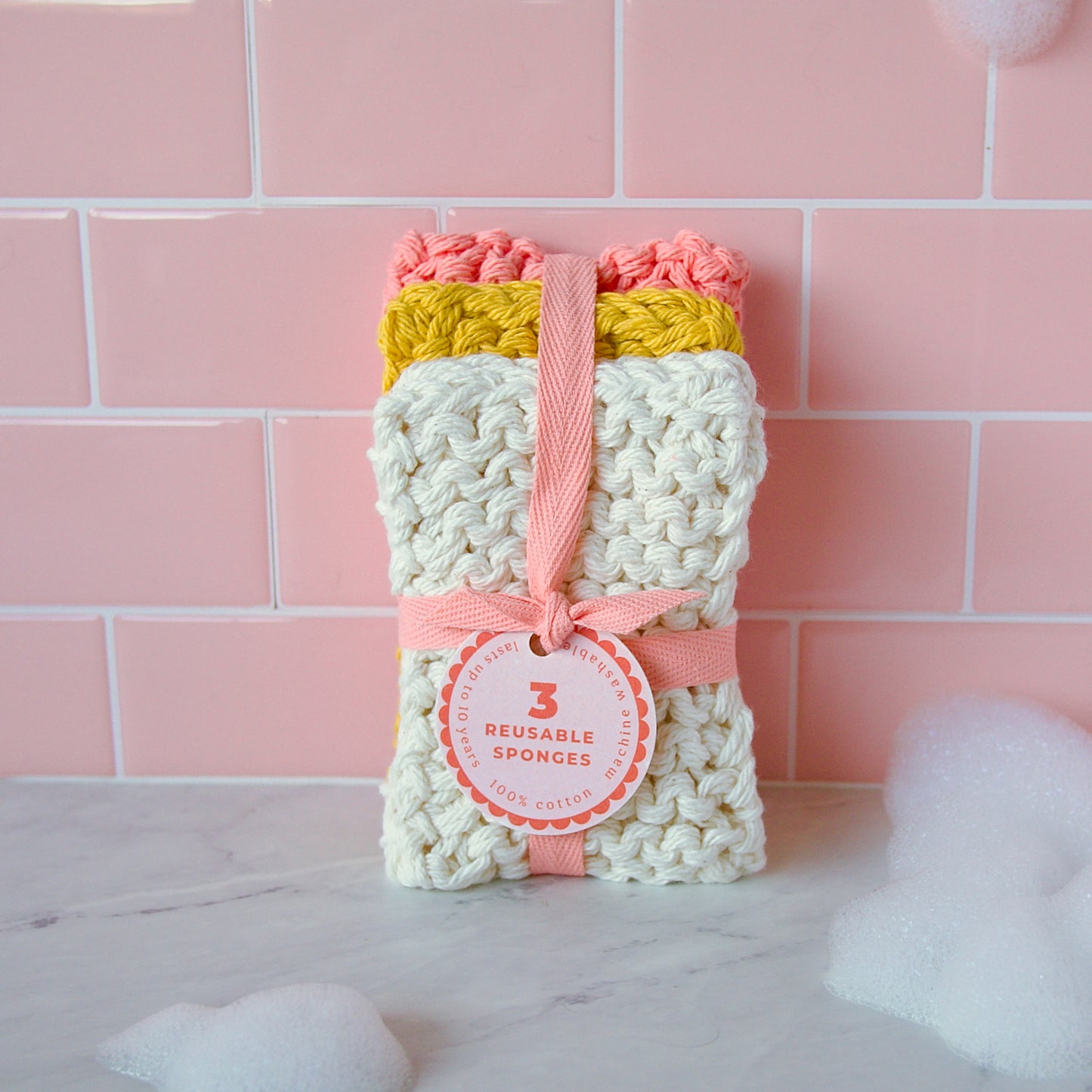 Reusable Sponge Pack in Sugar Cookie Colors