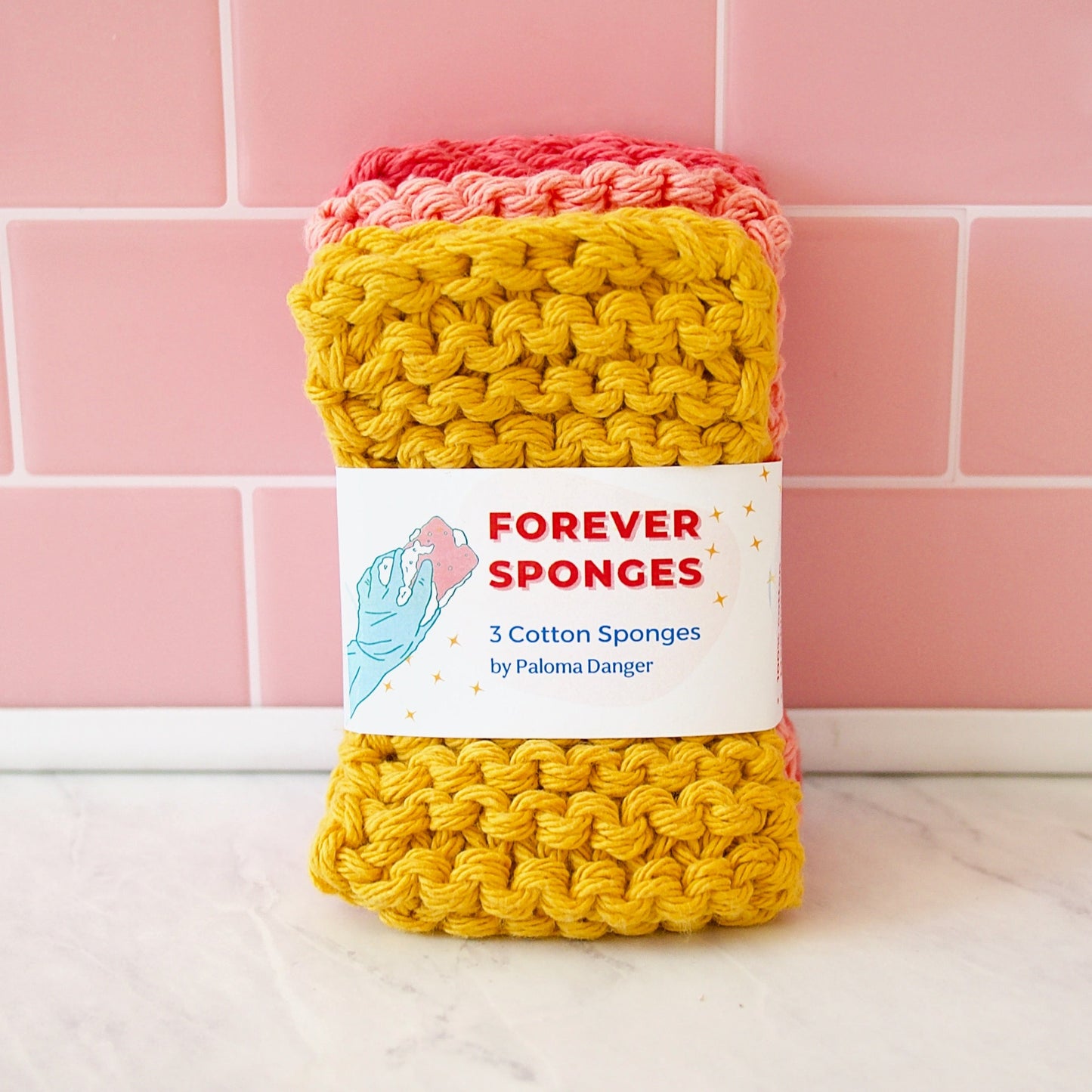 Set of 3 Forever Sponges in Warm Shades
