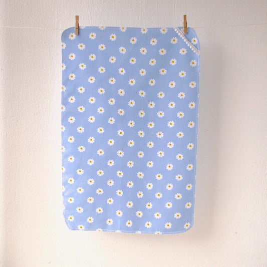 Blue and White Daisy Tea Towel