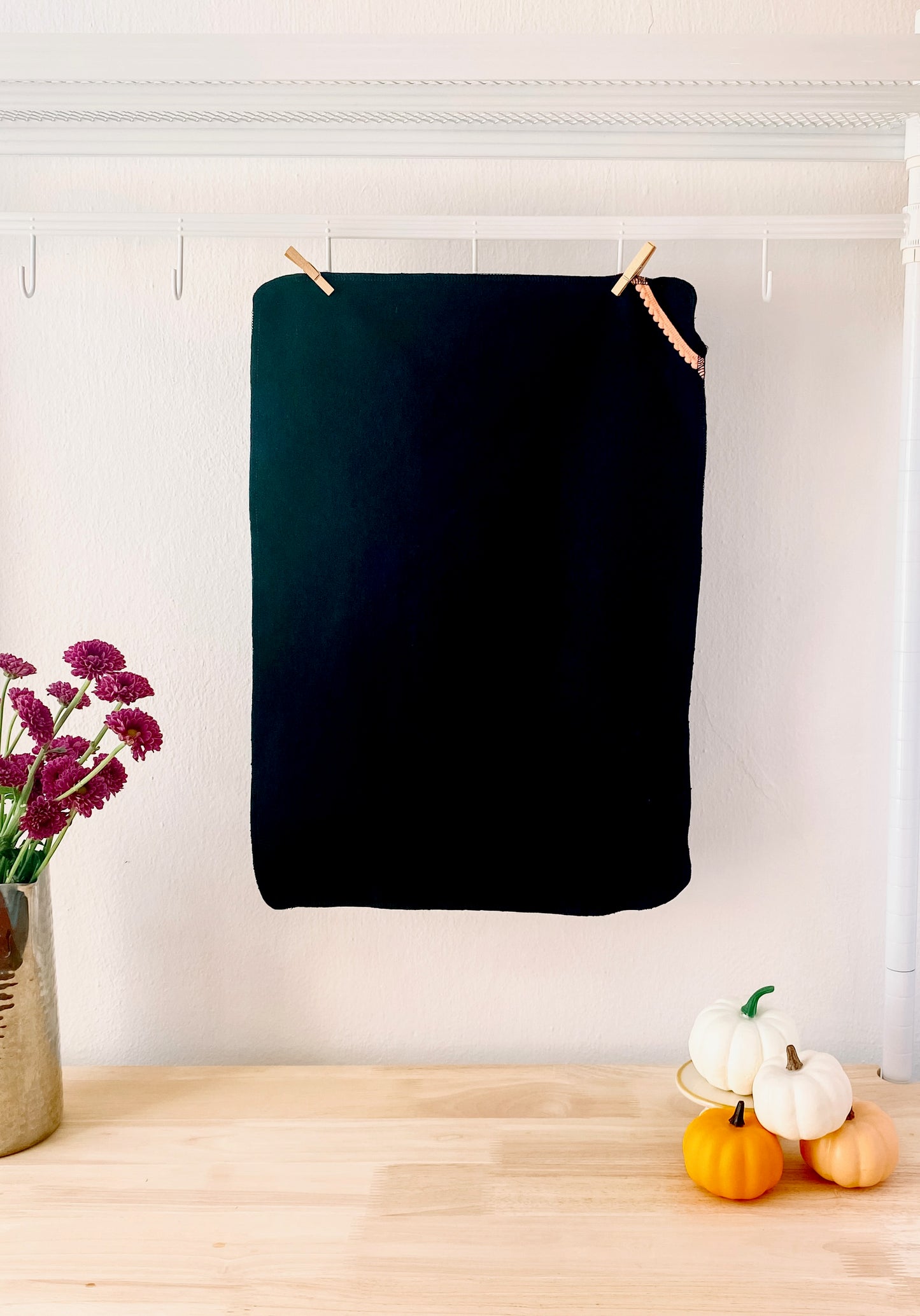 Solid Black Tea Towel