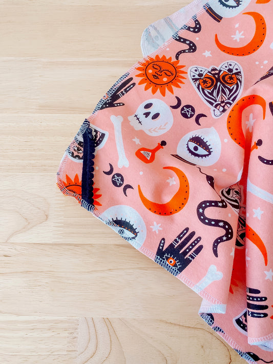 Mystical Pink Icons Tea Towel