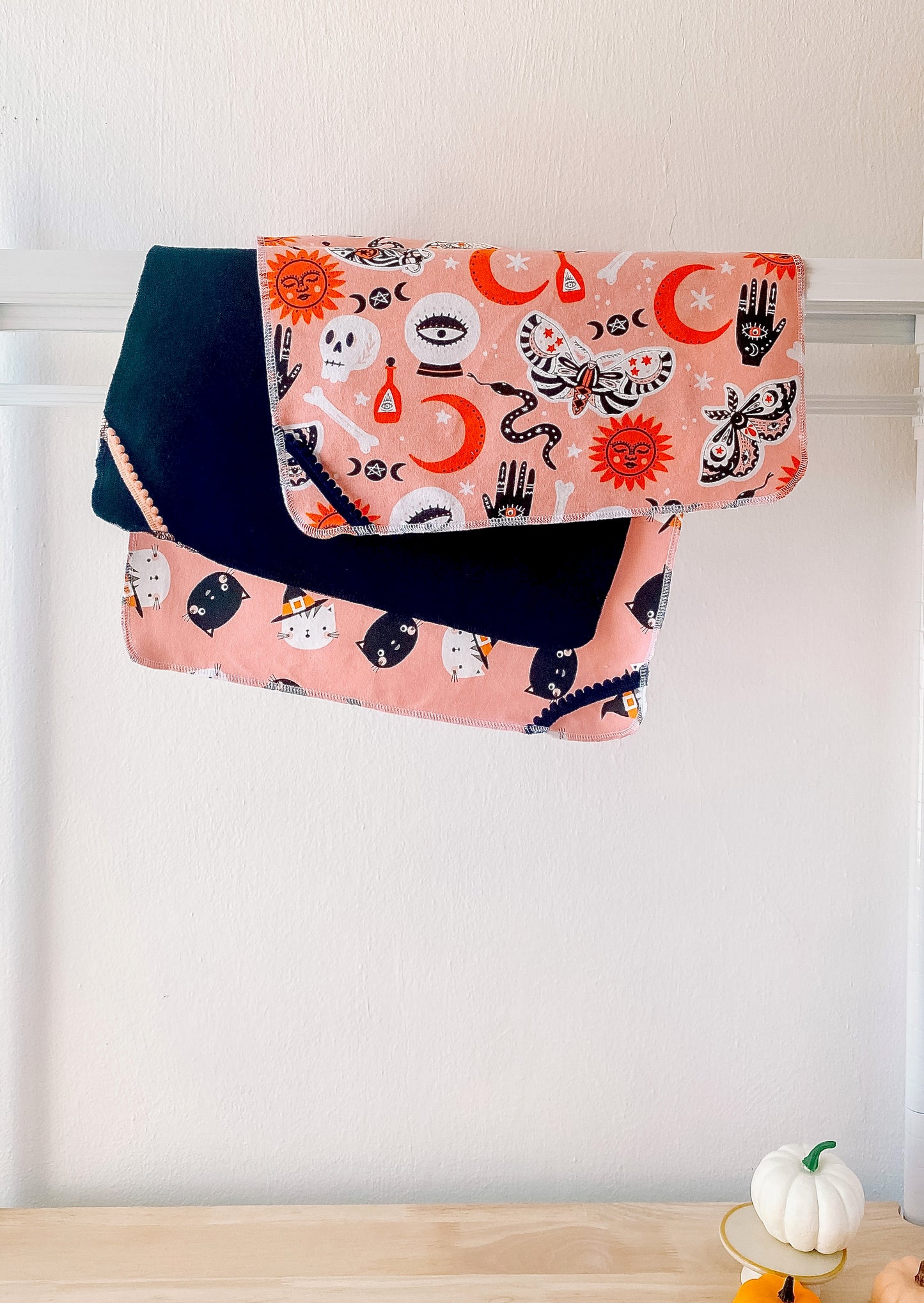 Mystical Pink Icons Tea Towel