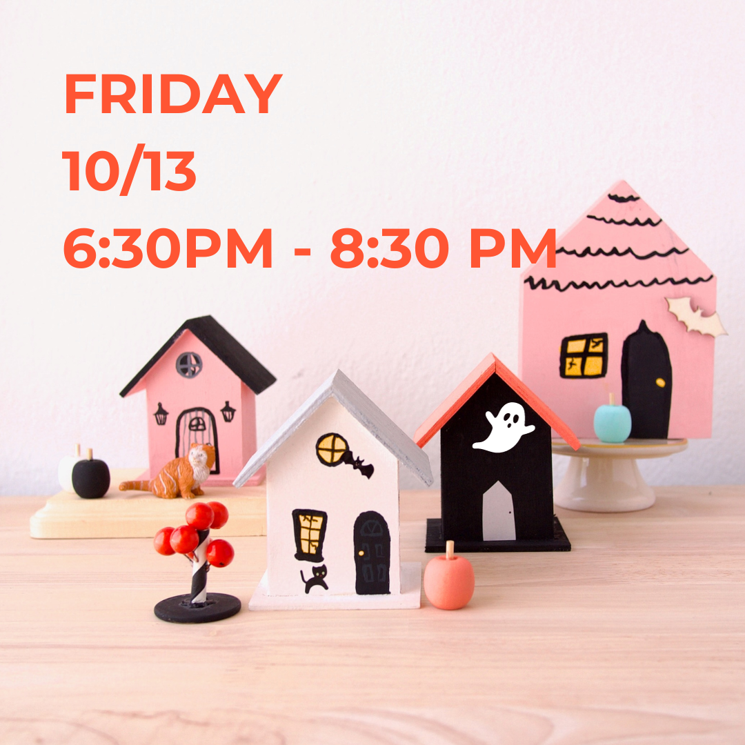Paint a Spooky Village Class
