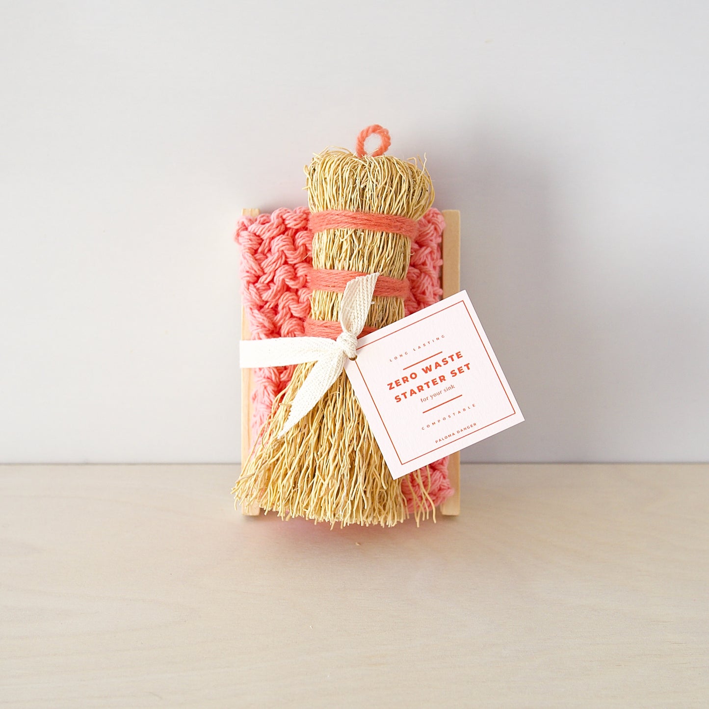 Zero Waste Scrub Set in Pink