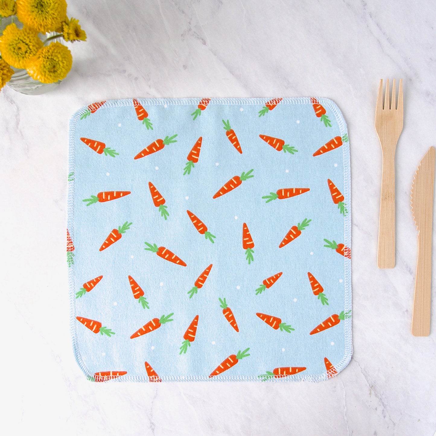 Reusable Cloth Napkins in Easter Carrots