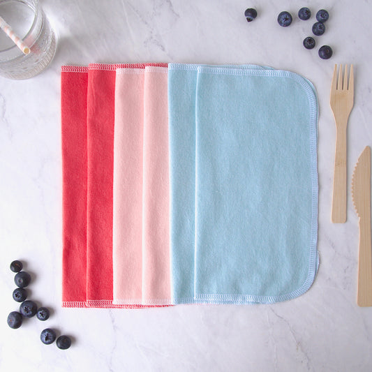 Reusable Napkins in Pastel Solid Colors