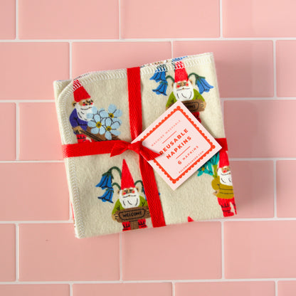 Happy Gnomes Reusable Napkins