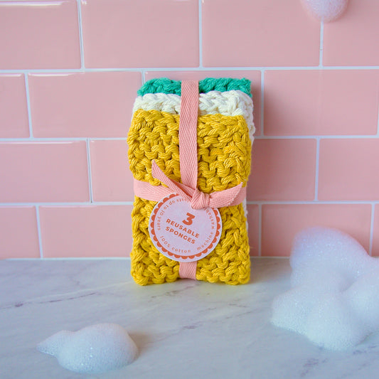 Cotton Sponge Pack- Daffodil