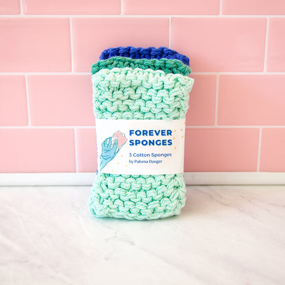 Reusable Sponge Pack in Cool Tones