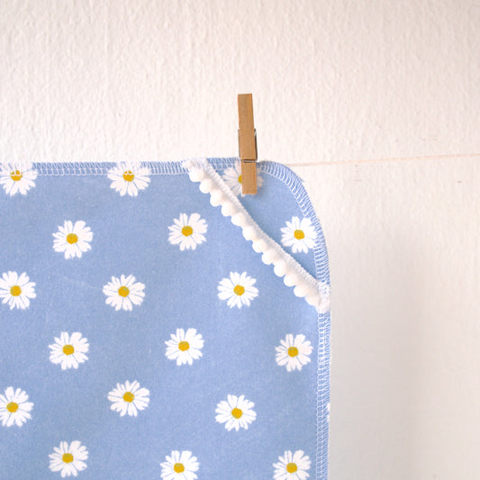 Blue and White Daisy Tea Towel