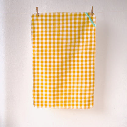 Mustard Yellow Plaid Tea Towel
