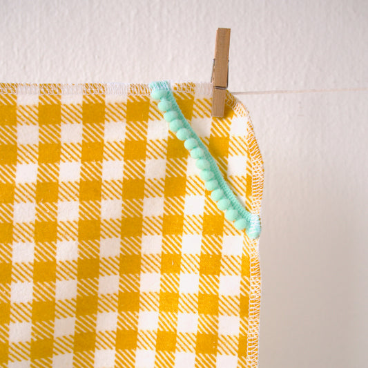Mustard Yellow Plaid Tea Towel