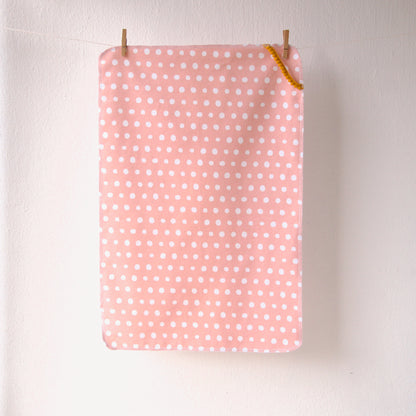 Pink Polka Dot Tea Towel