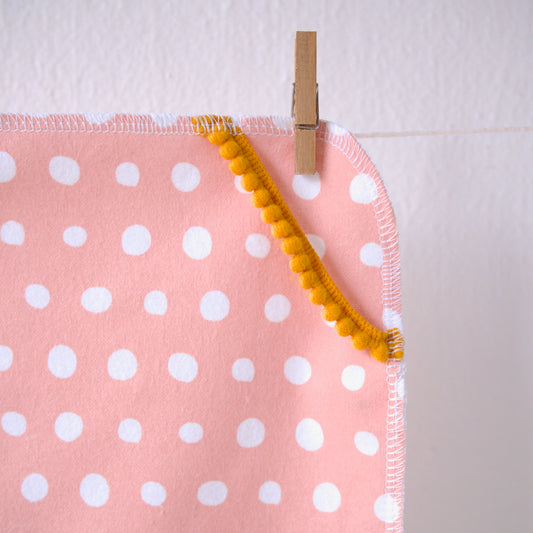 Pink Polka Dot Tea Towel