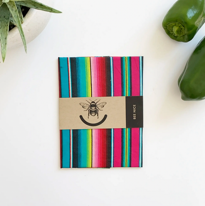 Red Serape Beeswax Wrap- Choose a size